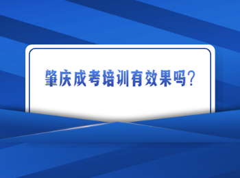 肇慶成考培訓有效果嗎?